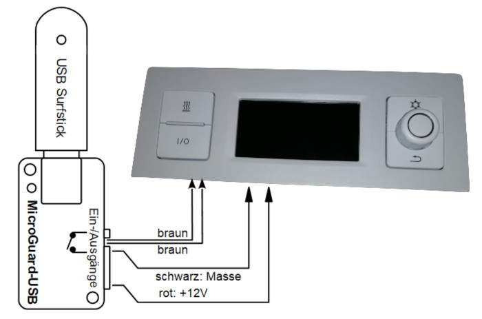 MicroGuard-USB Fernbedienung für Standheizung Audi Handsender TP42